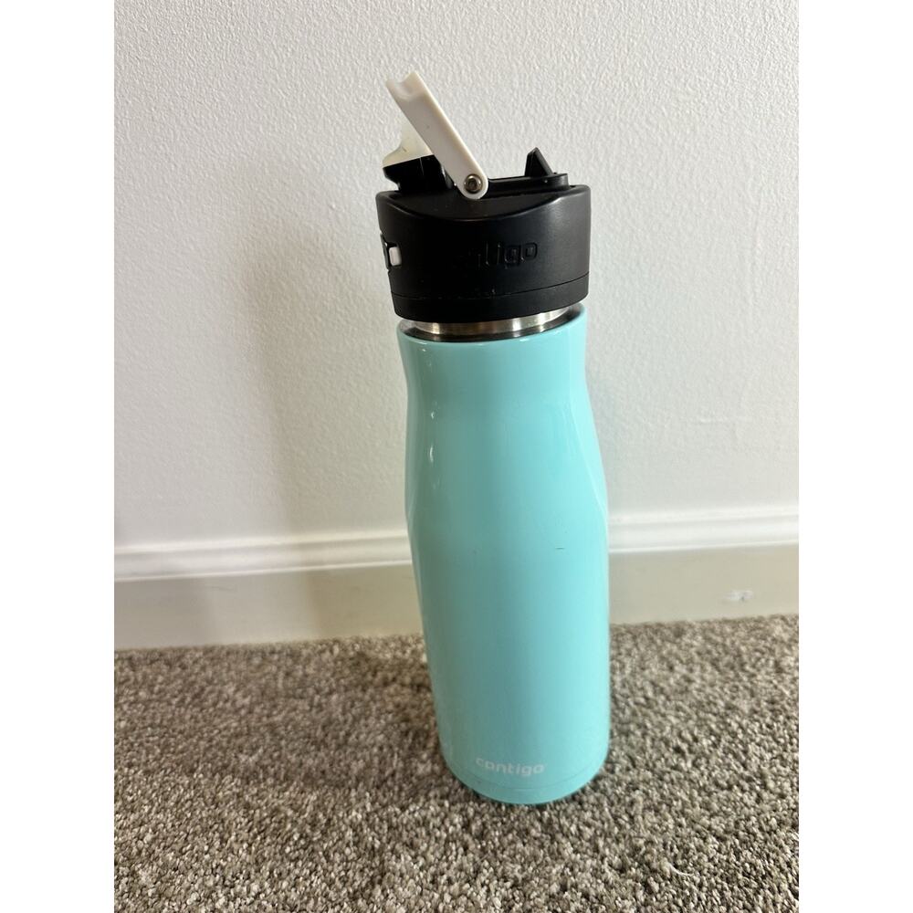 Contigo Ashland Chill 24oz Stainless Steel Water Bottle Blue Leakproof Straw Cup